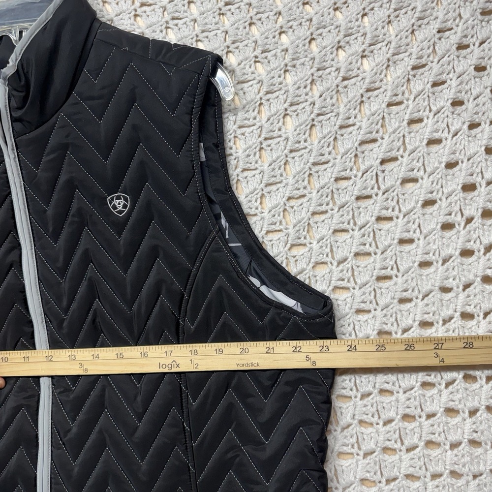 Ariat Tek Ashley Insulated Vest Women 2XL Black Double Zip Wind Water Protection - Picture 4 of 13